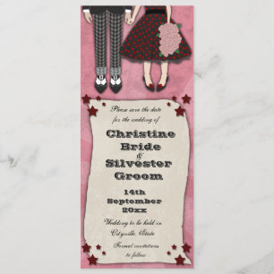 Rockabilly Wedding, 4x9.25 save the date