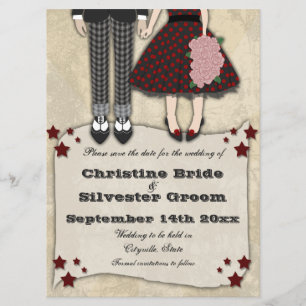 Rockabilly Wedding, 6.5x8.75 save the date