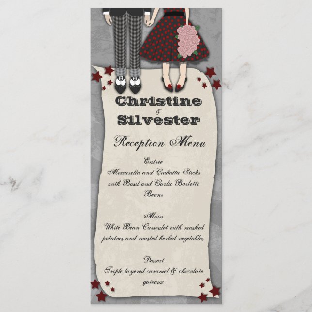 Rockabilly Wedding, menu and program (Front)