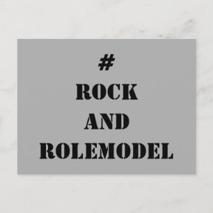 #RockandRolemodel - Black Editable. Postcard