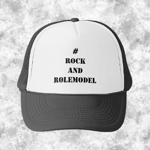 #RockandRolemodel - Black editable.  Trucker Hat