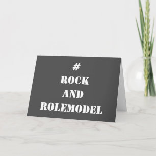 #RockandRolemodel - White Editable. Card