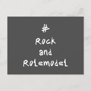 #RockandRolemodel - White. Postcard