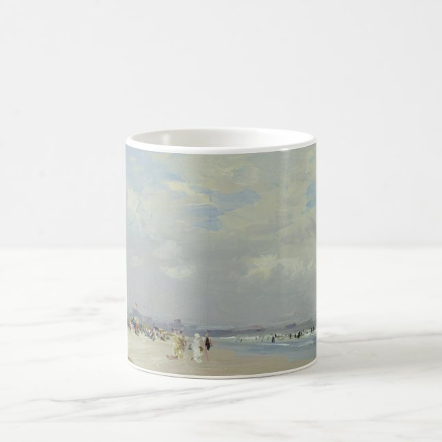 Rockaway Beach (New York) (by E.H. Potthast) Coffee Mug (Center)