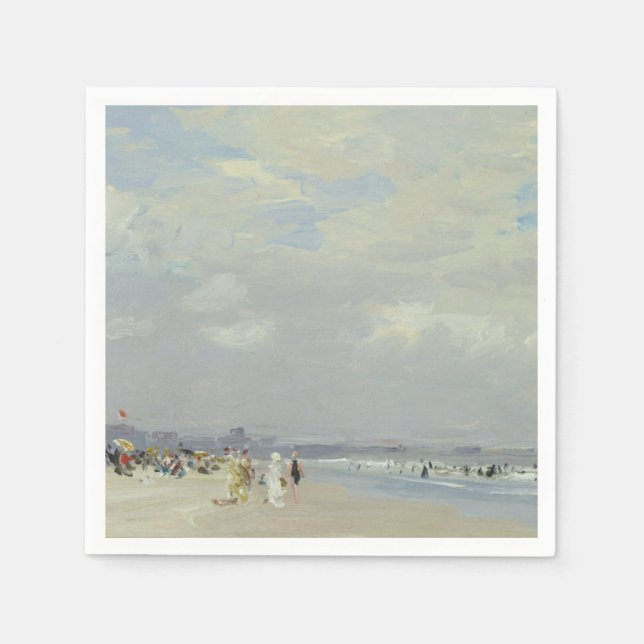 Rockaway Beach (New York) (by E.H. Potthast) Napkin (Front)