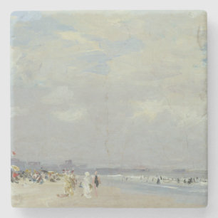 Rockaway Beach (New York) (by E.H. Potthast) Stone Coaster