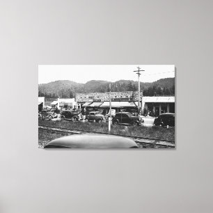 Rockaway, Oregon Main Business Section Canvas Print