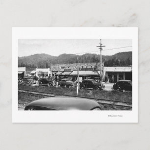 Rockaway, Oregon Main Business Section Postcard