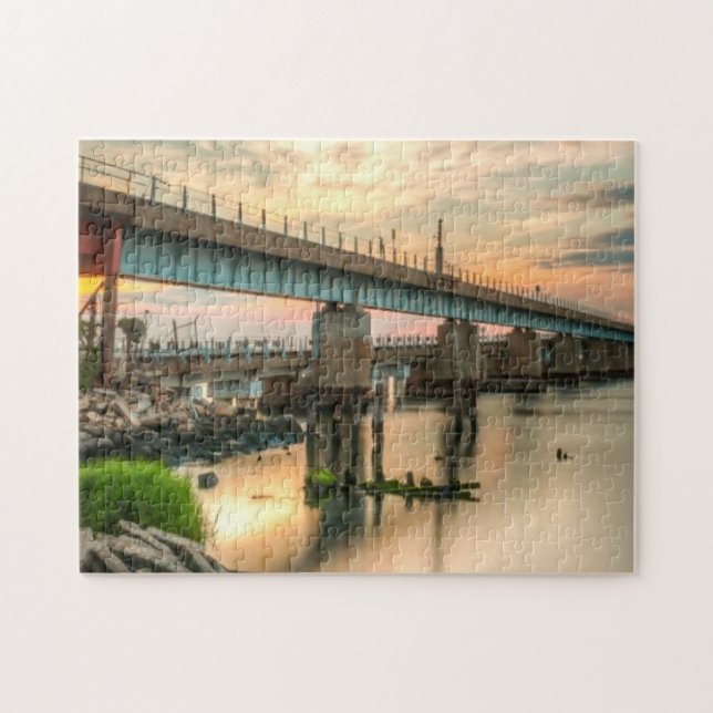 Rockaway Train Bridge Jigsaw Puzzle (Horizontal)