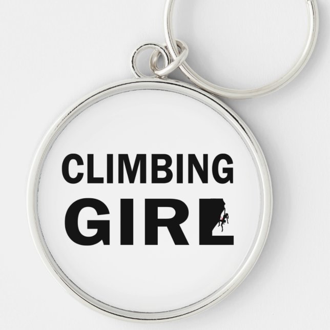 Rockclimbing girl keychain (Front)