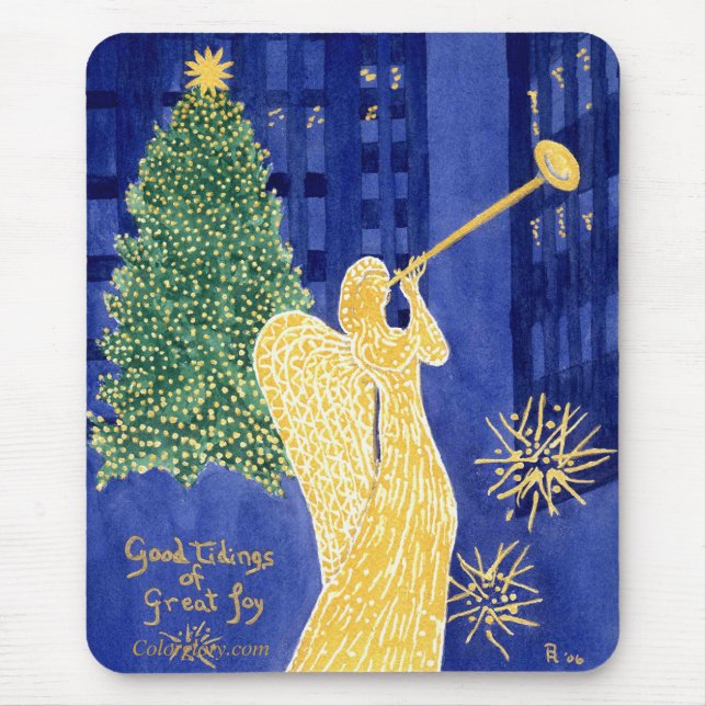 Rockefeller Angel Mousepad (Front)