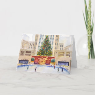 Rockefeller Center Plaza Christmas Tree Card