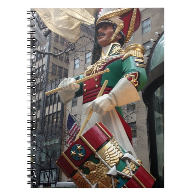 Rockefeller Centre Drummer Boy Christmas New York Notebook (Front)