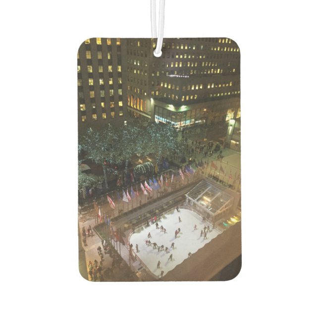 Rockefeller Centre Ice Skating Christmas Tree NYC Air Freshener (Back)