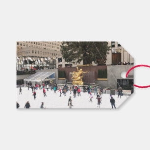 Rockefeller Centre Ice Skating Rink NYC Photograph Gift Tags
