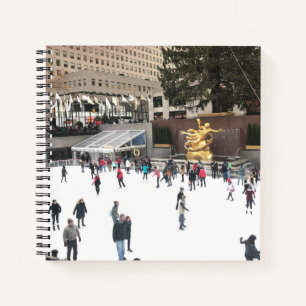 Rockefeller Centre Ice Skating Rink NYC Photograph Notebook