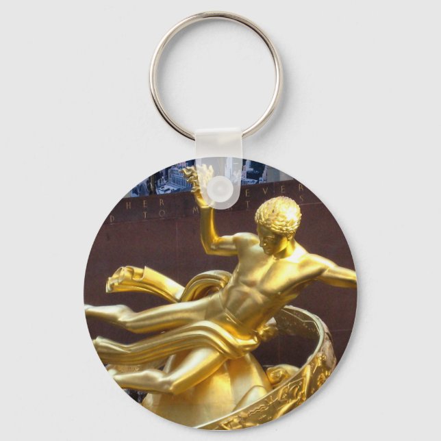 Rockefeller Centre Prometheus Statue Keychain (Front)