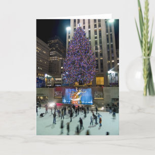 Rockefeller Centre Tree and Skaters Holiday Card