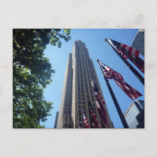 rockefeller flags postcard