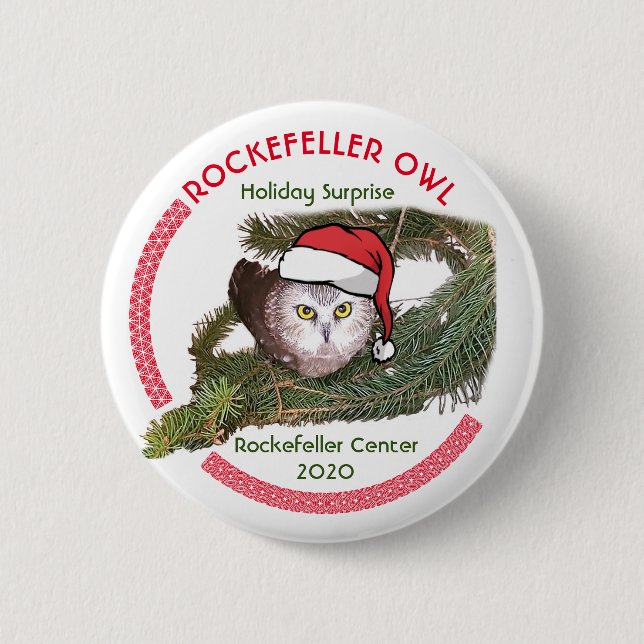 Rockefeller Owl Button (Front)