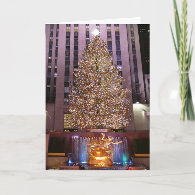 Rockefeller Plaza's Christmas Tree -  Card (Front)