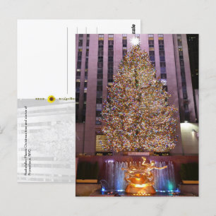 Rockefeller Plaza's Christmas Tree - postcard