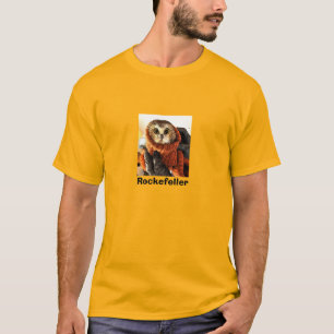 Rockefeller the owl, gold, T-Shirt