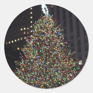 Rockefeller Tree Classic Round Sticker