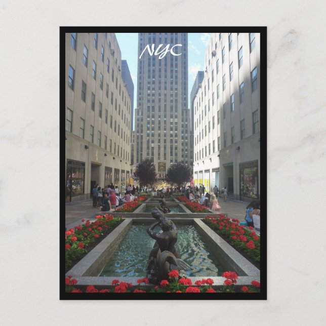 rockefeller walk nyc postcard (Front)