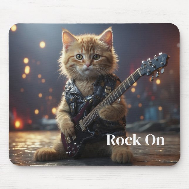 Rocker Cat  Mouse Pad (Front)