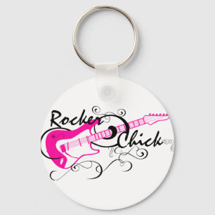 Rocker Chick Keychain