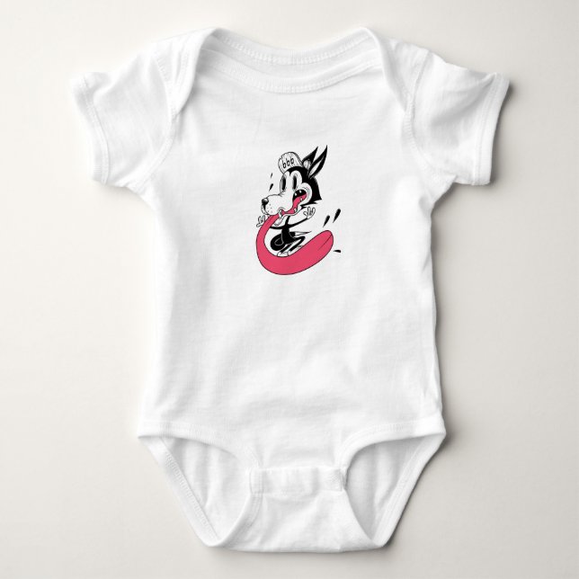 Rocker Dog Baby Bodysuit (Front)