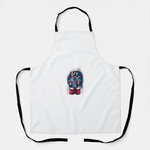 Rocker Drumming Labrador Retriever Dog Drummer Apron