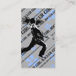 Rocker Girl Grey - Business Card