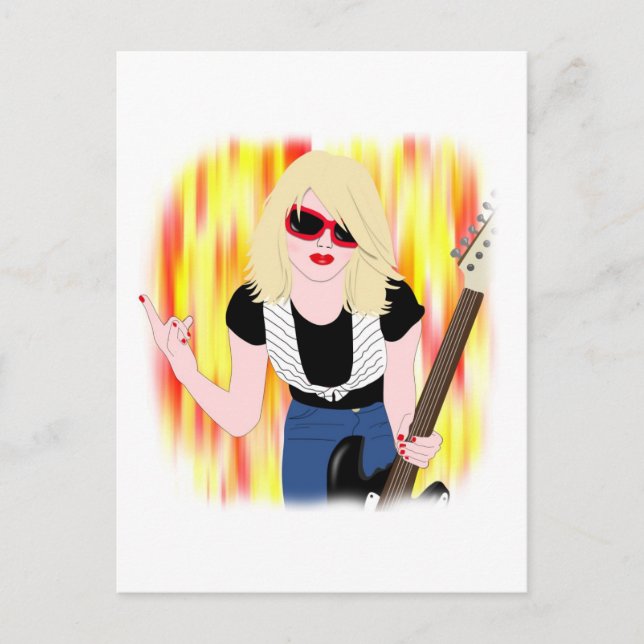 Rocker Girl Postcard (Front)