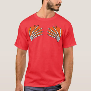 Rocker Hand Sign Rock Skeleton Retro Halloween Men T-Shirt