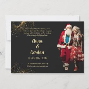Rocker Holiday Card Invitation