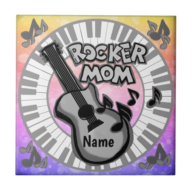 Rocker Mom  Tile (Front)