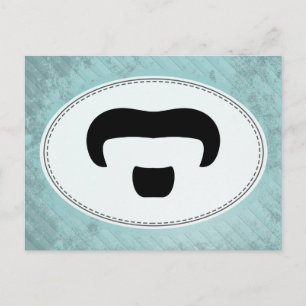 Rocker Moustache Postcard