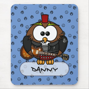 rocker owl mouse pad
