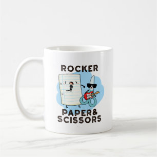 Rocker Paper And Scissors Funny Game Pun  Coffee Mug
