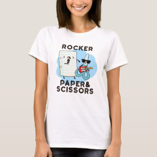 Rocker Paper And Scissors Funny Game Pun  T-Shirt