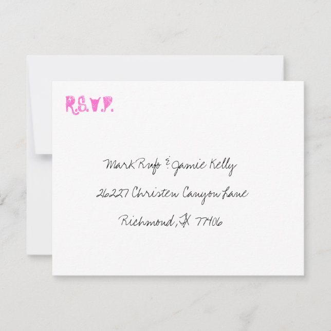 ROCKER RSVPs RSVP Card (Front)