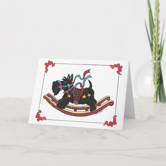 Rocker Scottie Holiday Card (Front)