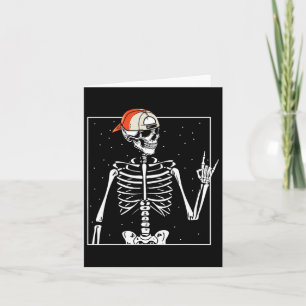 Rocker Skeleton Cap Skater Cool Halloween Punk  Card