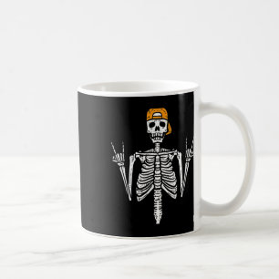 Rocker Skeleton Cap Skater Cool Halloween Punk Roc Coffee Mug