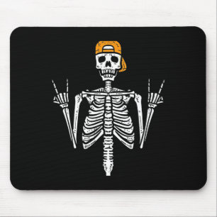 Rocker Skeleton Cap Skater Cool Halloween Punk Roc Mouse Pad