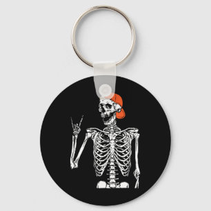 Rocker Skeleton Hand Rock On Costume Fun Halloween Keychain