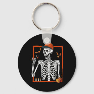 Rocker Skeleton Hand Rock On Costume Fun Halloween Keychain