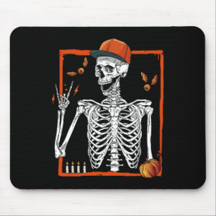 Rocker Skeleton Hand Rock On Costume Fun Halloween Mouse Pad